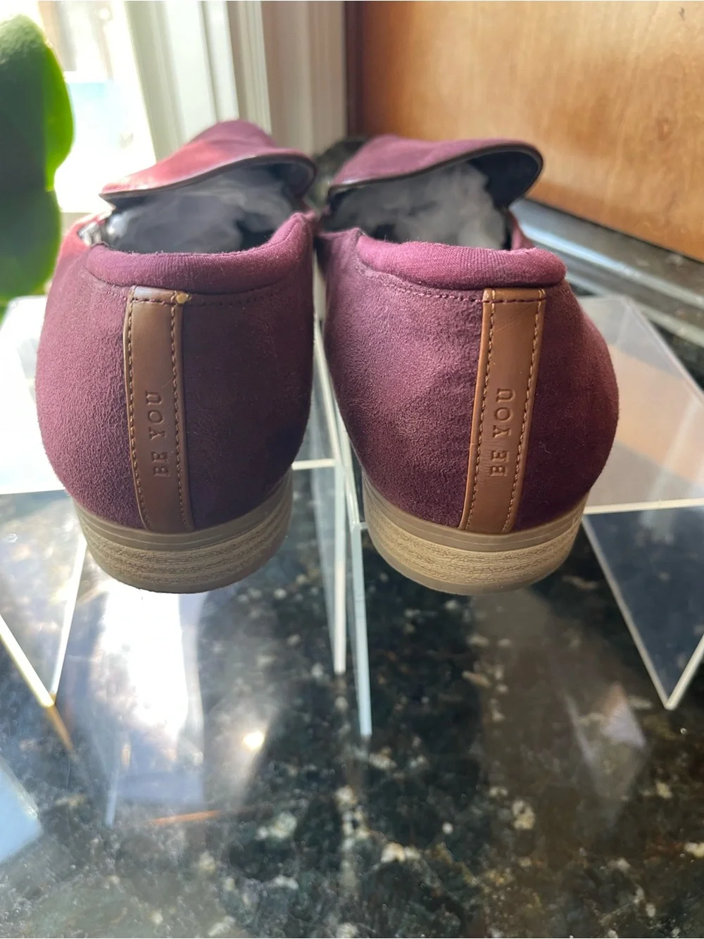 Dr. Scholl's BE FREE Wine Burgundy Pointed Toe Flats